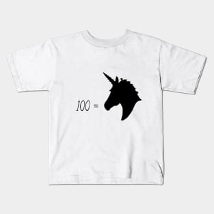 100 = Unicorn Kids T-Shirt